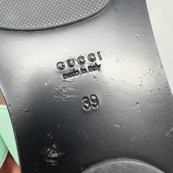 Gucci Flat Marmont Leather Thong Sandals Size 39 - Picture 7 of 7